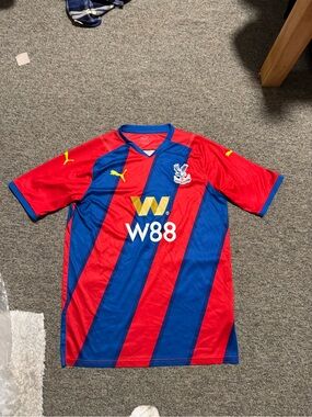 Puma Crystal Palace Red & Blue Home Jersey Size Large
